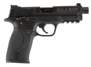 Smith & Wesson 10199 M&P Compact 22 LR 3.50" Threaded Barrel 10+1, Black Polymer Frame With Picatinny Acc. Rail, Black Armornite Aluminum Slide, Ambidextrous Manual Safety