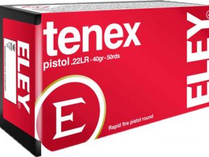 ELEY TENEX PISTOL 22LR 40GR - ROUND NOSE 50RD 100BX/CS