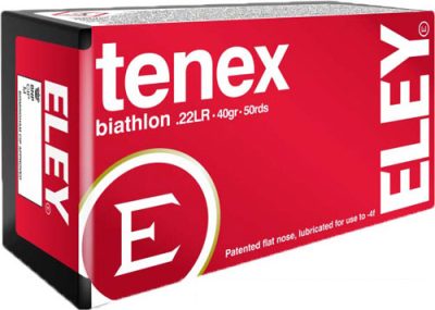 ELEY TENEX BIATHLON 22LR 40GR - FLAT NOSE 50RD 100BX/CS - Image 1