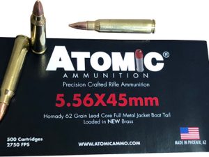 ATOMIC 5.56X45 62GR FMJ - 500RD BULK