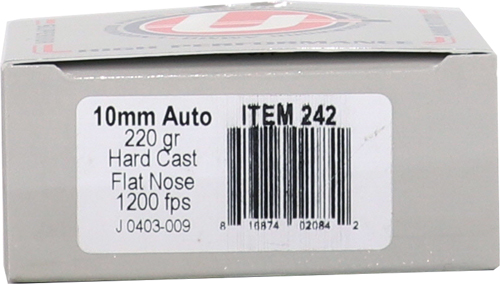 UNDERWOOD 10MM 220GR HARD CAST - LEAD-FN 20RD 10BX/CS