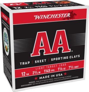 WINCHESTER AA 12GA 2.75" - 1-1/8OZ #7.5 1145FPS 250R CASE