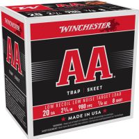 WINCHESTER AA 20GA 2.75" 7/8OX - #8 890FPS 250RD CASE LOT