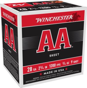 WINCHESTER AA 28GA 2.75" 3/4OZ - #9 1200FPS 250RD CASE LOT