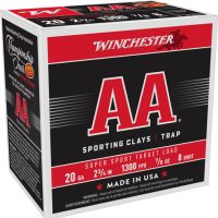 WINCHESTER AA 20GA 2.75" 7/8OZ - #8 1300FPS 250RD CASE LOT