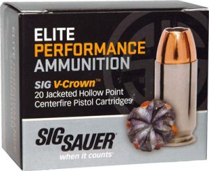 SIG AMMO 45ACP 230GR ELITE - V-CROWN HP 20RD 10BX/CS