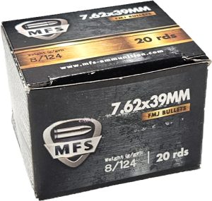 MFS 7.62X39 124GR FMJ - 20RD 50BX/CS