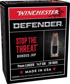WINCHESTER SUPREME 9MM LUGER - 147GR PDX1 DEF 20RD 10BX/CS