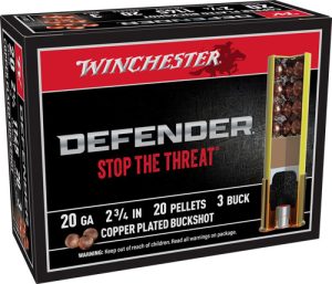 WINCHESTER DEFENDER 20GA 2.75" - #3 BUCK 20-PELLET 10RD 10BX/CS