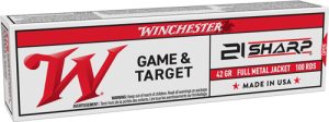 WINCHESTER USA 21 SHARP 42GR - FMJ 1325 FPS 100RD 20BX/CS