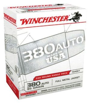 WINCHESTER USA 380 ACP 95GR - FMJ-RN 200RD 5BX/CS