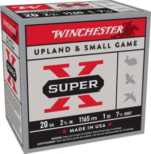 WINCHESTER SUPER-X 20GA 2.75" - 1OZ #7.5 1165FPS 250RD CASE