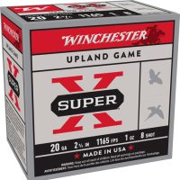WINCHESTER SUPER-X 20GA 2.75" - 1OZ #8 1165FPS 250RD CASE LOT