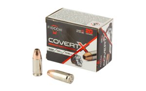FIOCCHI COVERTX 9MM 124GR JHP 20/200