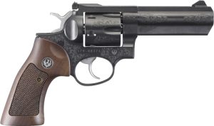 RUGER GP100 DELUXE 4" ENGRAVED - BLUED ADJ. (TALO)