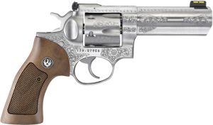 RUGER GP100 DELUXE 4" ENGRAVED - SS ADJ. (TALO)