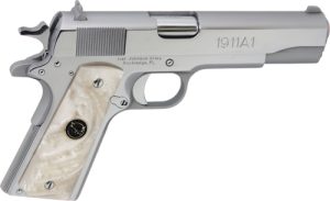 IVER JOHNSON 1911A1 45ACP 5" - FS 8RD CHROME WHITE PEARL GRIP