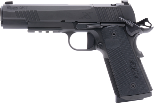 SIG 1911 X 45ACP 5" XRAY3 - OR (2)8RD G10 STEEL BLACK
