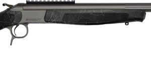 CVA SCOUT TD 45-70 25" W/RAIL - & BRAKE TUNGSTEN/BLACK WEB