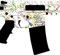 GLFA AR15 PISTOL 223 WYLDE - 7.5" NITRIDE SPLATTER WHITE