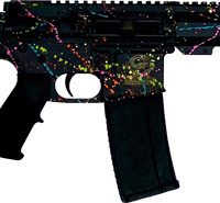 GLFA AR15 PISTOL 223 WYLDE - 7.5" S/S BBL SPLATTER BLACK