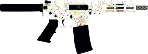 GLFA AR15 PISTOL 223 WYLDE - 7.5" S/S BBL SPLATTER WHITE