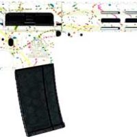 GLFA AR15 SPLATTER 223 WYLDE - 16" NIT BBL WHITE