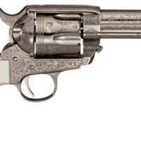 CIMARRON MELDRUM 357MAG PW FS - 4.75" ENGRAVED NICKEL/IVORY