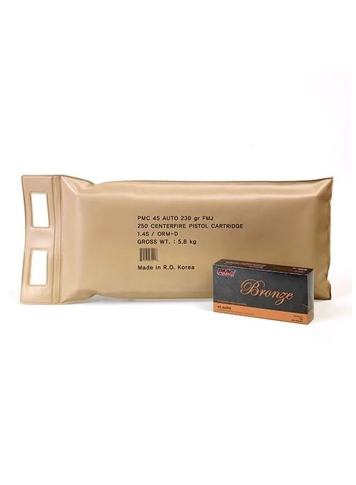 PMC Bronze Battle Pack .45 ACP Handgun Ammo - 230 Grain | FMJ | 250rd Battle Pack