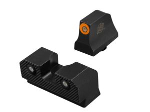 XS Sight Systems R3D 2.0 Suppressor Height Night Sights for Glock 20/21/29/30/30S/37/41 Orange Front with Black Rear