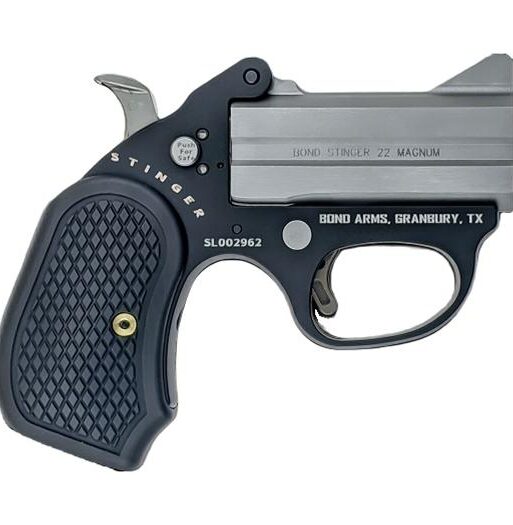 Bond Arms Stinger "Fireball" Handgun 22 Mag 2rd Capacity 3" Barrel Matte Stainless Steel with Black Grips
