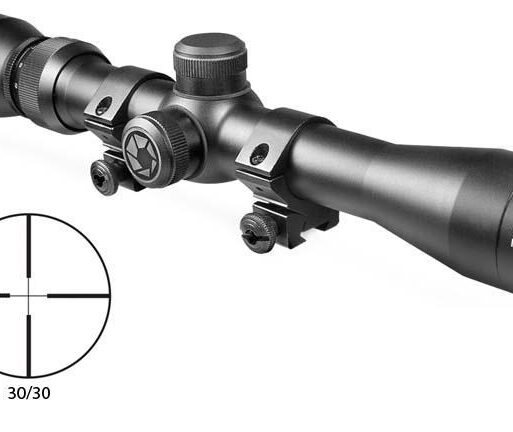 Barska Plinker-22 Rifle Scope with 3/8" Rings - 3-9x32mm 30/30 Reticle 36-13' FOV 3.5" ER Matte