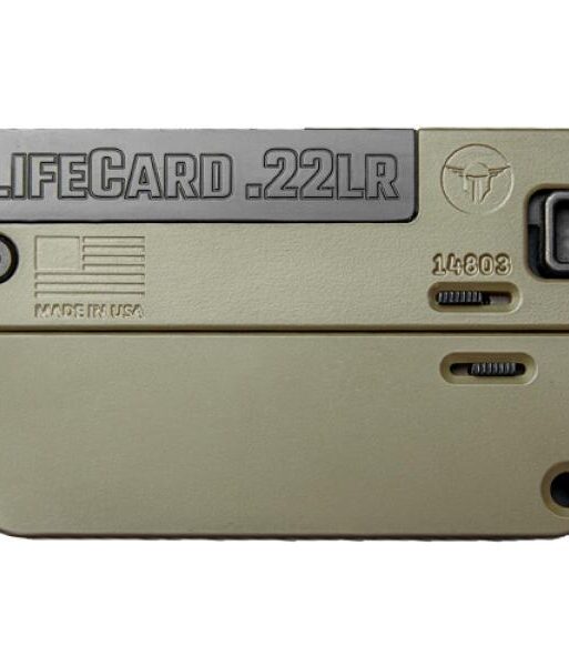 LifeCard .22 LR Single Action Pistol - Polymer Handle Noveske Bazooka Green