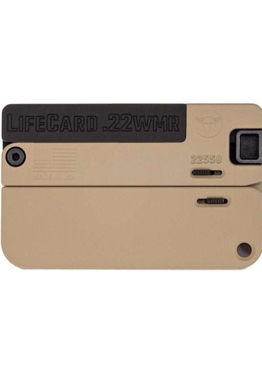 LifeCard Handgun .22 WMR Single Shot 2.5" Barrel McMillan Tan