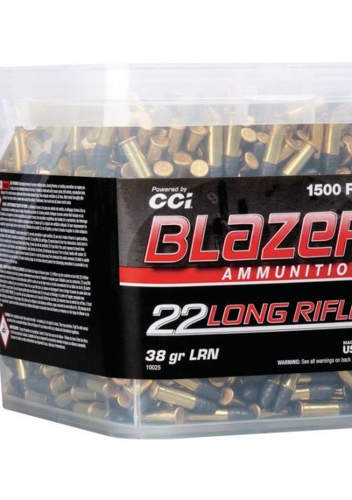 CCI Blazer Rimfire Ammunition .22 LR 38gr LRN 1235 fps 1500/ct (Bucket)