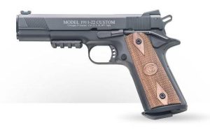 Chiappa 1911 .22 LR Handgun .22 LR 10rd Magazines(2) 5" Barrel Wooden Grips Rail