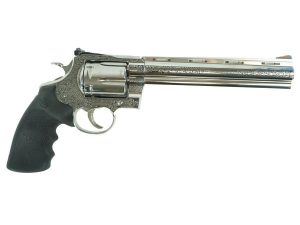 Colt Anaconda "Filigree Frame and Barrel" Handgun .44 Mag 6rd Capacity 8" Barrel Silver with Black Grip