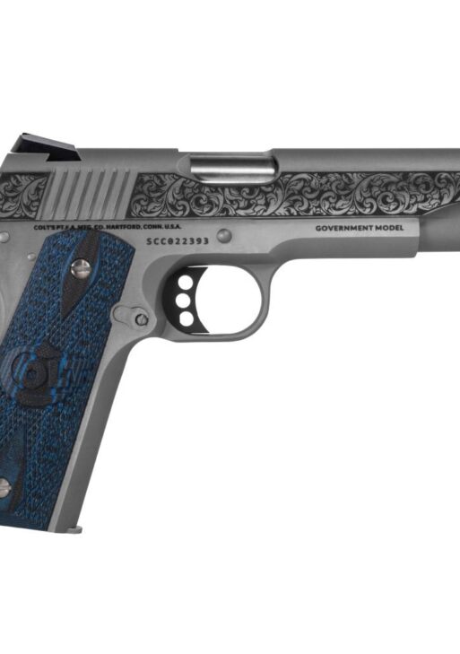 Colt Competition Model "Filigree Slide" Handgun .45 ACP 8rd Magazine 5" Barrel Stainless Frame