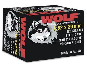 Wolf WPA Polyformance Rifle Ammunition 7.62x39mm 123 gr FMJ 2396 fps - 20/ct