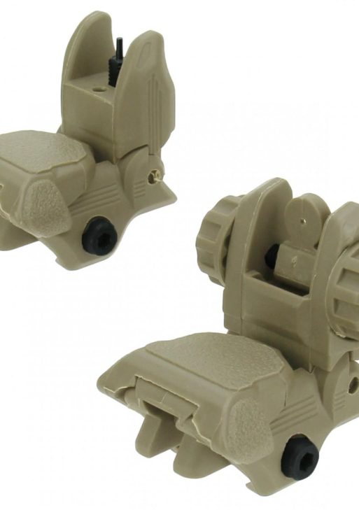 Tacfire AR-15 45 Same Plane/Low Profile Pop Up Sights Tan