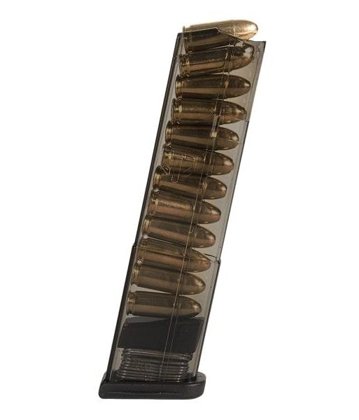 Elite Tactical Systems Carbon Smoke Handgun Magazine for Glock 43 9mm Luger 12/rd