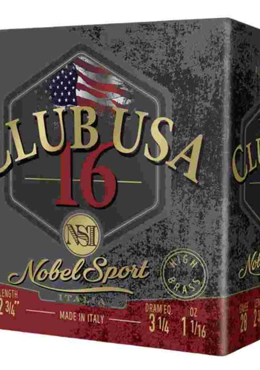 Nobel Sport Club USA 16 Shotshells 16 ga 2-3/4" 1-1/16 oz 1330 fps #6 25/ct