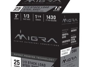Migra Waterfowl Steel Shot Shotshells 12 ga 3" 1-1/4 oz 1430 fps #1/#3 25/ct