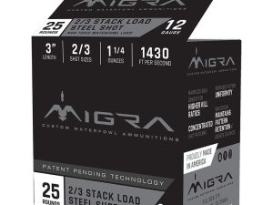 Migra Waterfowl Steel Shot Shot Shells 12 ga 3" 1-1/4 oz #2#3 1430 fps 25/ct