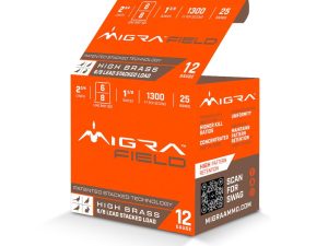 Migra Ultimate Field Hi-Brass Lead Stacked Shotshells 12ga 2-3/4" 1-3/8oz 1300 fps #6 & 8 Shot 25/ct