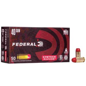 Federal American Eagle Syntech Handgun Ammunition .40 S&W 165 gr TSJ 1060 fps 50/ct
