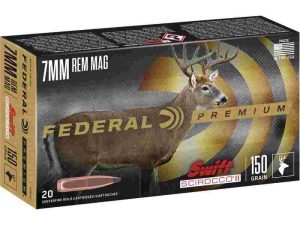 Federal Swift Scirocco II Rifle Ammunition 7mm Rem Mag 150 gr Poly Tip 3050 fps 20/ct