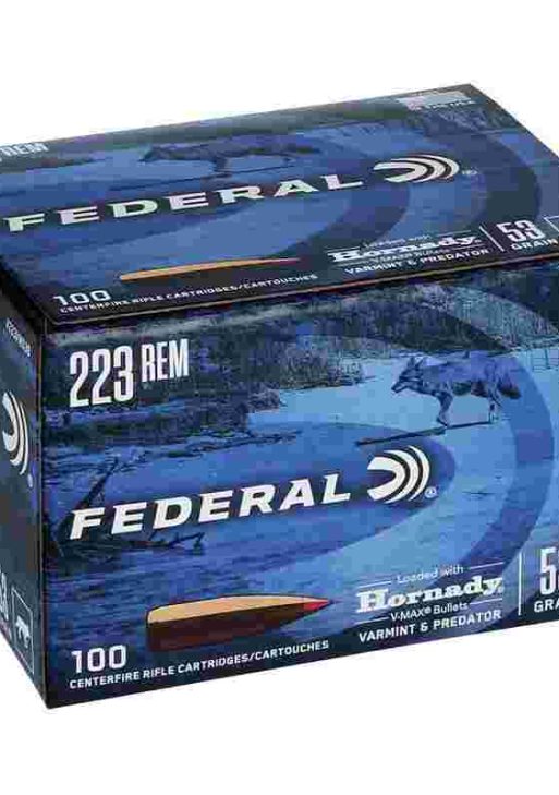 Federal Varmint & Predator Rifle Ammunition .223 Rem 53 gr FMJ 3400 fps 100/ct