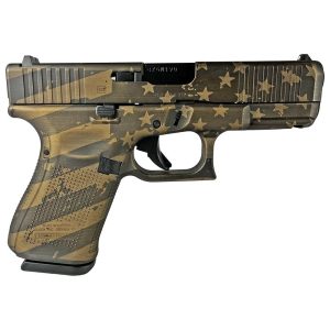 Glock 19 Gen 5 Custom "Distressed Flag Burnt Bronze" Handgun 9mm Luger 15/rd Magazines (3) 4.02" Barrel Austria