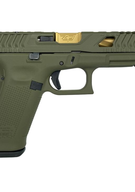 Glock 45 Gen 5 Custom "OD Green Grip with Gold Barrel" Handgun 9mm Luger 17/rd Magazines (3) 4.6" Threaded Barrel Austria